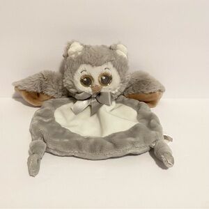 Bearington Baby Collection Owl Lovey Grey White Plush Soft Toy Bird Stuffed